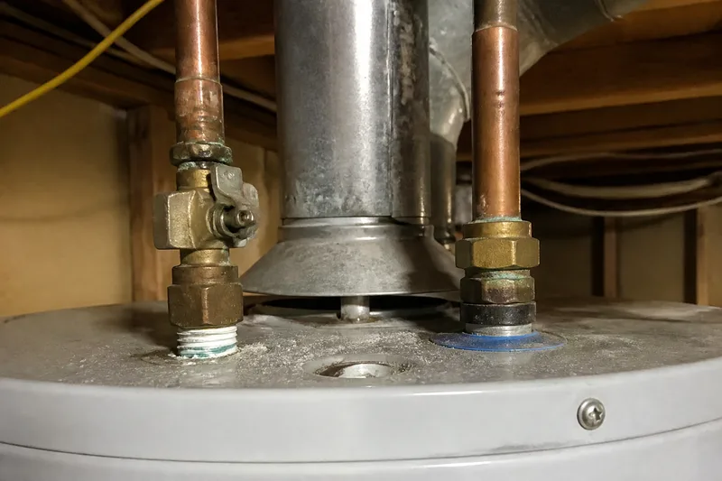 Basement plumbing work area